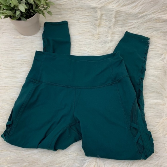 Lululemon High Times 7/8 Pant Rhythm Deep Green 8 - Picture 3 of 8